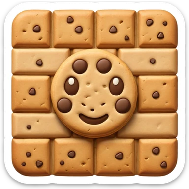 cookie with bricks instead of chocolate chips sticker