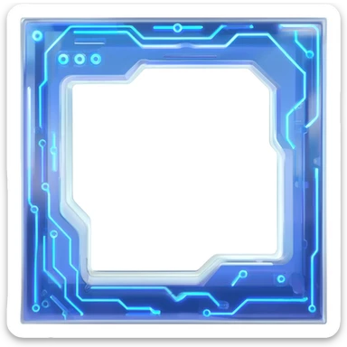 futuristic frame sticker