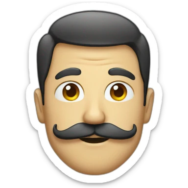 Personne avec une moustache sticker