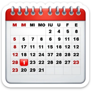 calendario en lunbes sticker