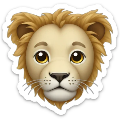 Diaper logo lion sticker