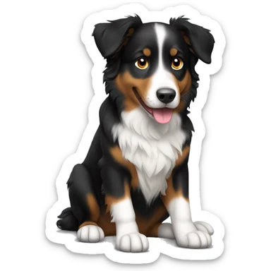australian shepard black sticker