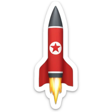ICBM North Korean flag sticker