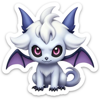 Edgy Cool Kawaii Noibat-Absol-Pokemon Full Body sticker