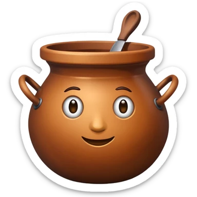 verre de terre en argile sticker