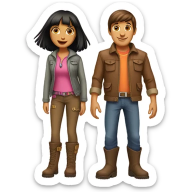 Dora and boots sticker