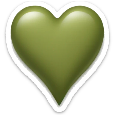 Heart-coloured-light-olive sticker