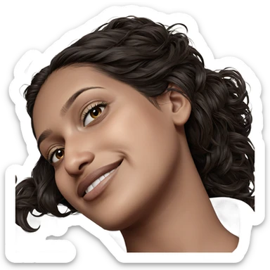 realistic portrait of girl sticker