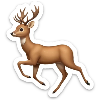 deer running sticker
