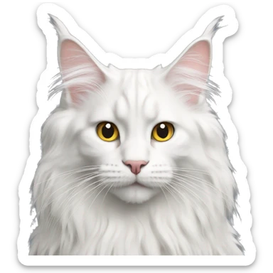 White Maine Coon sticker
