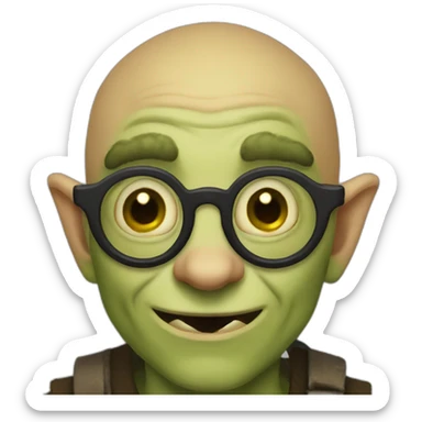 Goblin-glasses-gigachad sticker