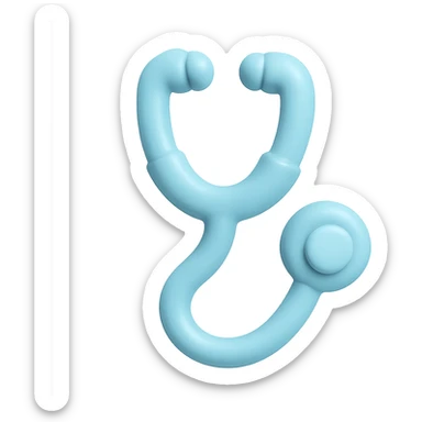 gentle light blue stethoscope sticker
