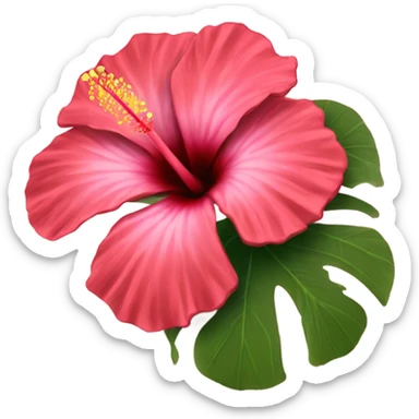 Hibiscus flower sticker