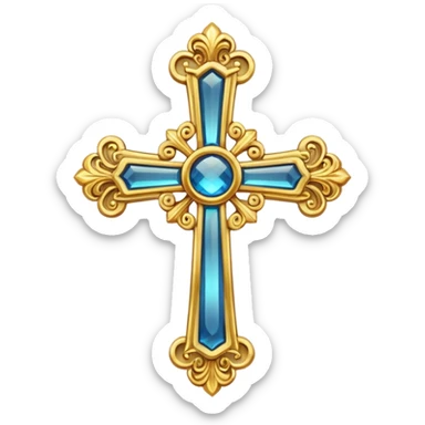Orthodox cross. Transparent bakgrund. sticker