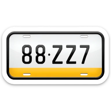 Make a car number plate say BGZ9007 sticker
