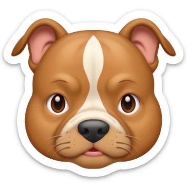 light brown pocket bully facing forwards, head and shoulders sticker