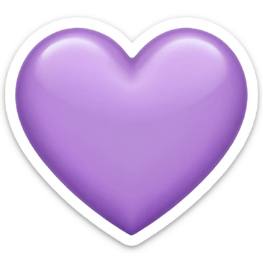 A light purple heart emoji sticker