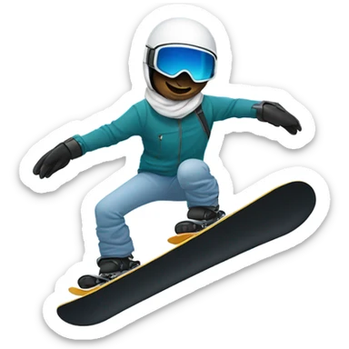 Loon snowboarding sticker