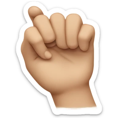 a hand opening and closing like the shape of a mouth sticker