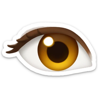 medium brown hair with blond higlights with a tan-ish skin colour hazel eyes beauty spot in the corner of her right eye sticker