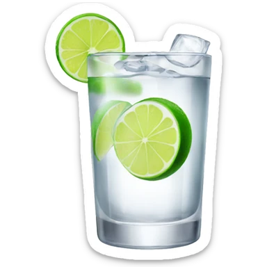 Vodka with soda and lime  sticker