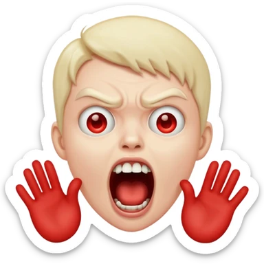 person screaming in fear emoji sticker