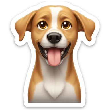 Overheated face on a dog sticker