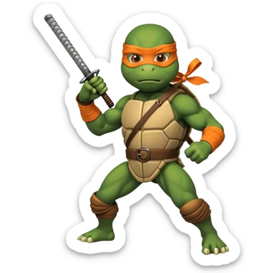 Ninja turtle Mickelangelo sticker