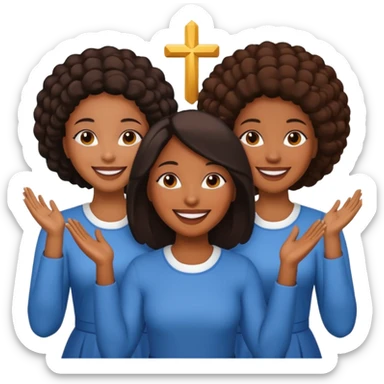 Beautiful Christian black women praising God sticker