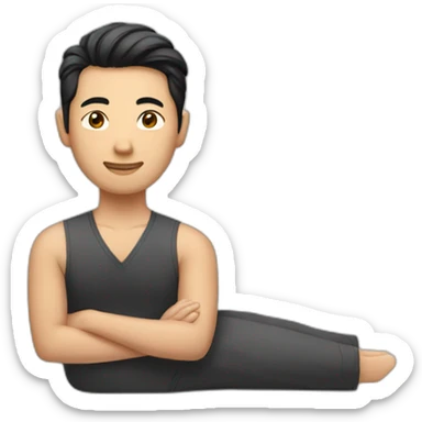 One asian man massage therapist sticker