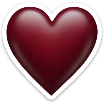 dark red heart sticker