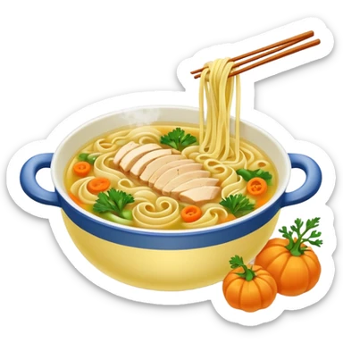 chicken noodles sticker