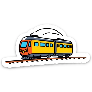 Sad face train  sticker