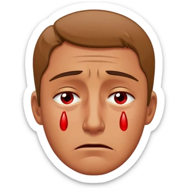 Man crying because his mom died and he is super sad sticker