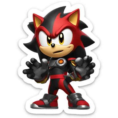 Shadow the Hedgehog emoji, character from sonic sticker