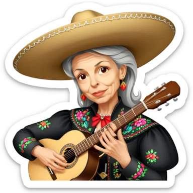 Mariachi Guitarist sticker