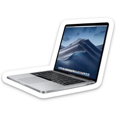 MacBook Pro side view minimal background sticker