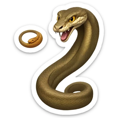 a Viper with an imposing behind and with a tongue hanging out sticker