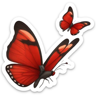 Red Butterfly sticker