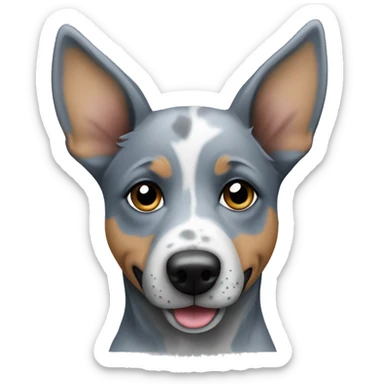cute australian cattle dog grey and blue sticker