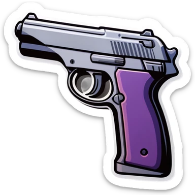 Esqueleto con pistola sticker