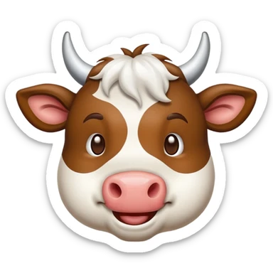 Créame un emojin de una vaca suiza  sticker