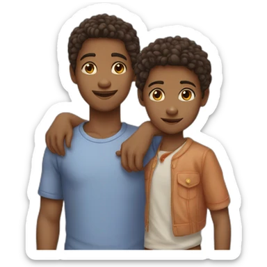 Brothers 👬 one girl and one boy sticker