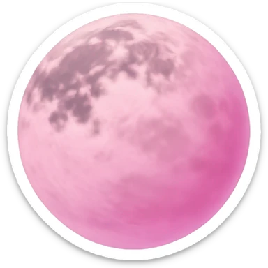pink moon sticker