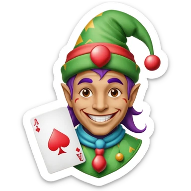 mac os poker card with jolly joker sticker