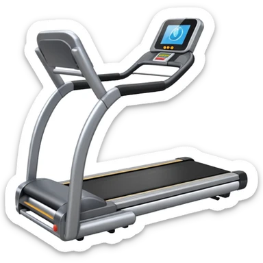 empty treadmill without anyone standing on it sticker