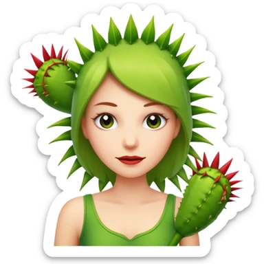 Mujer planta carnivora sticker