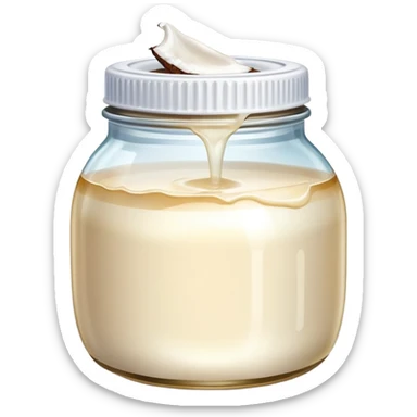 Coconut oil in microwave sticker