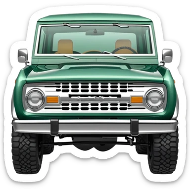 lunar green classic ford bronco sticker
