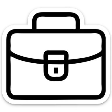 minimalistic icon of a premium briefcase, clean lines, simple design, modern, no text sticker